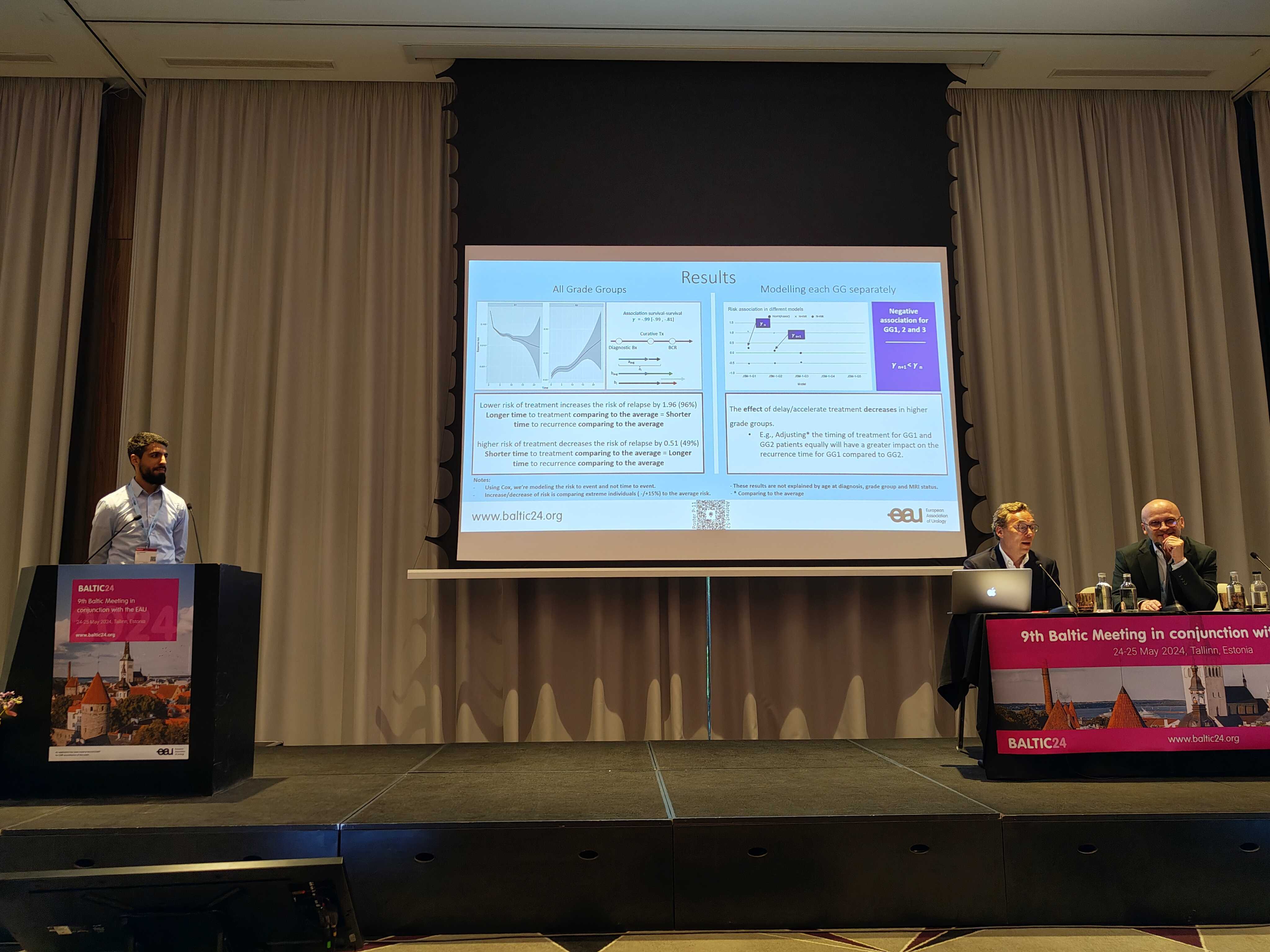 Oussama Batouche presenting joint-modelling results at EAU Baltic 2024 in Tallinn, Estonia.